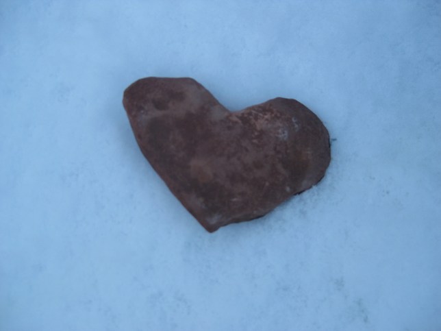Heart Rock Heart Rock in Snow