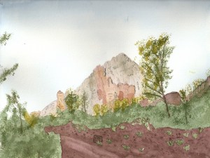 Painting of Thunder Mountain