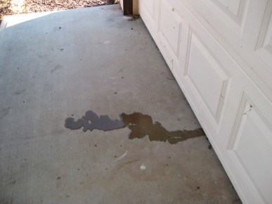 Water leaking out of the garage