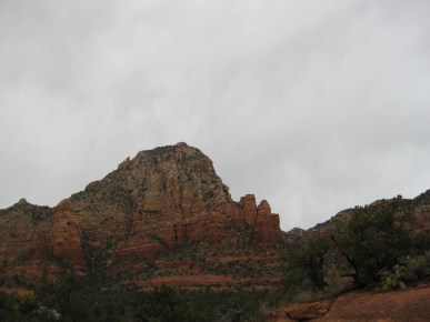 Thunder Mountain and gray skies