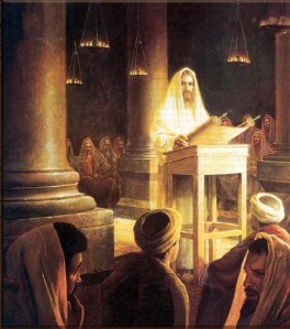 Jesus reading Scriptures in the Synagogue at Nazareth