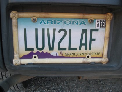 License plate LUV2LAF