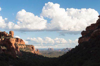 Courthouse Rock and Bell Rock from Fay Canyon