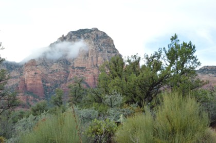 Thunder Mountain with mist
