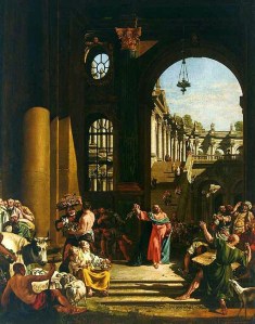 Bernardo Belloto - Jesus cleansing the temple