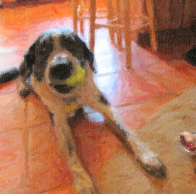 Bongo photo made to look like a pastel